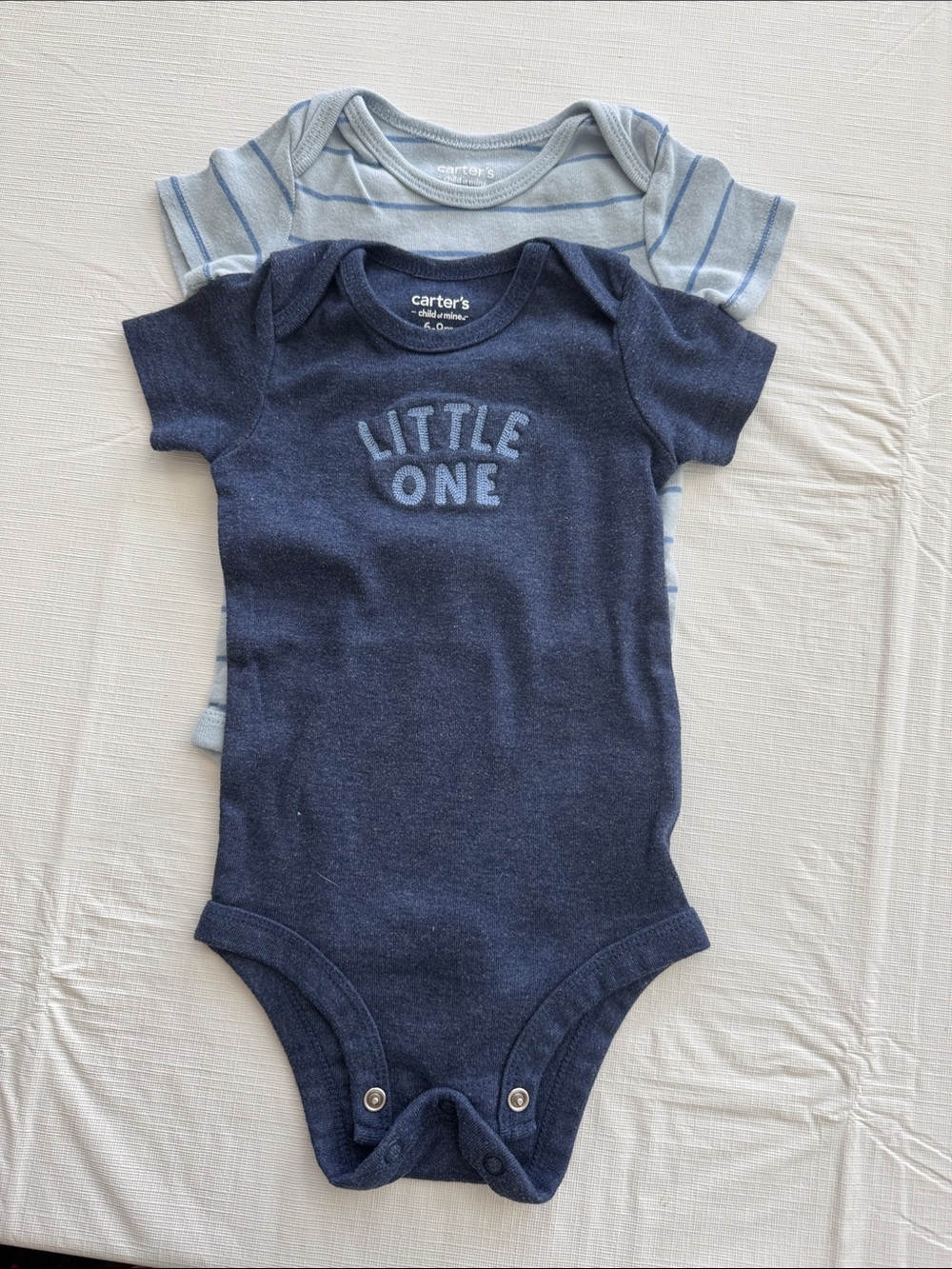 Carter's Navy Short-Sleeve 'Little One' Baby One-Piece